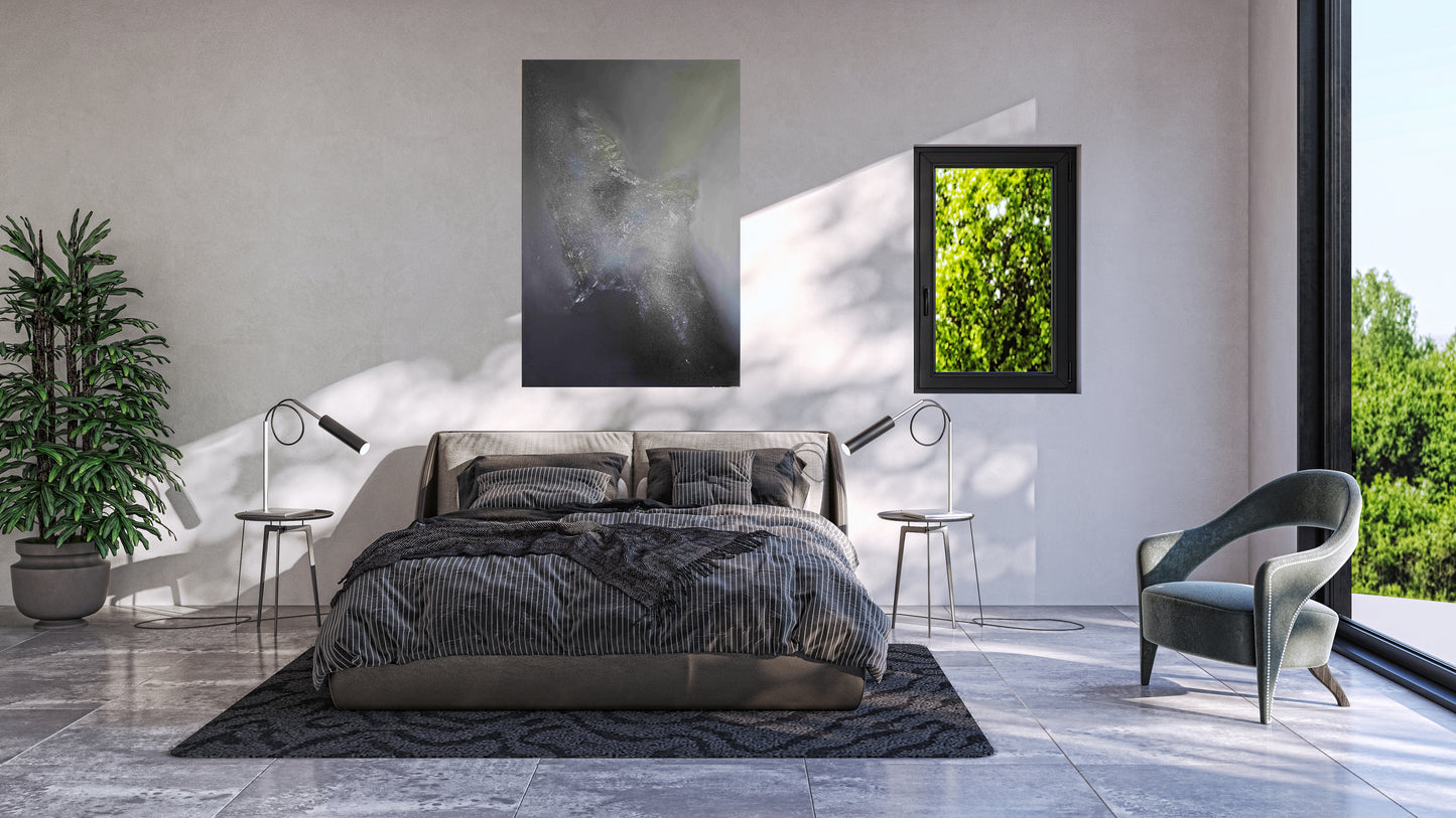 Black and Grey Textured Art, Modern Wall Art Acrylic Painting, Home Decor Wall Art, Original Heavy Textured Art