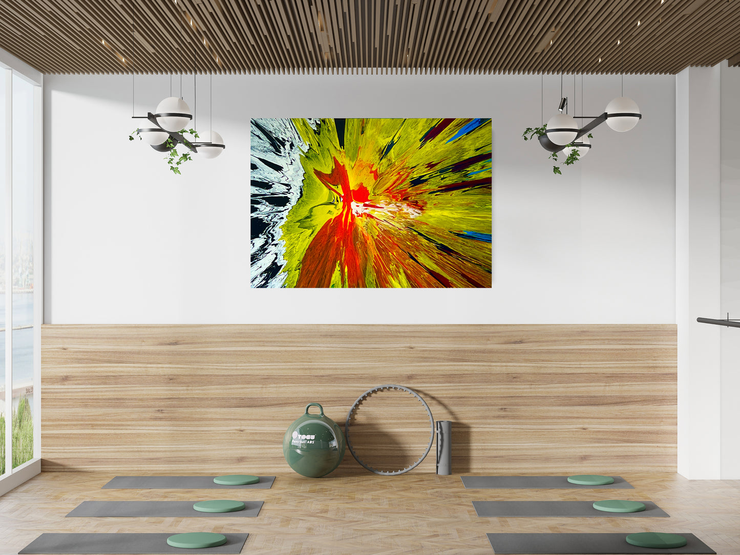 3D  Spin Wall Art ,  Spin Art Canvas Painting, 3D Colour Explosion, Original Spin Art, 3D Home Decor Spin Art
