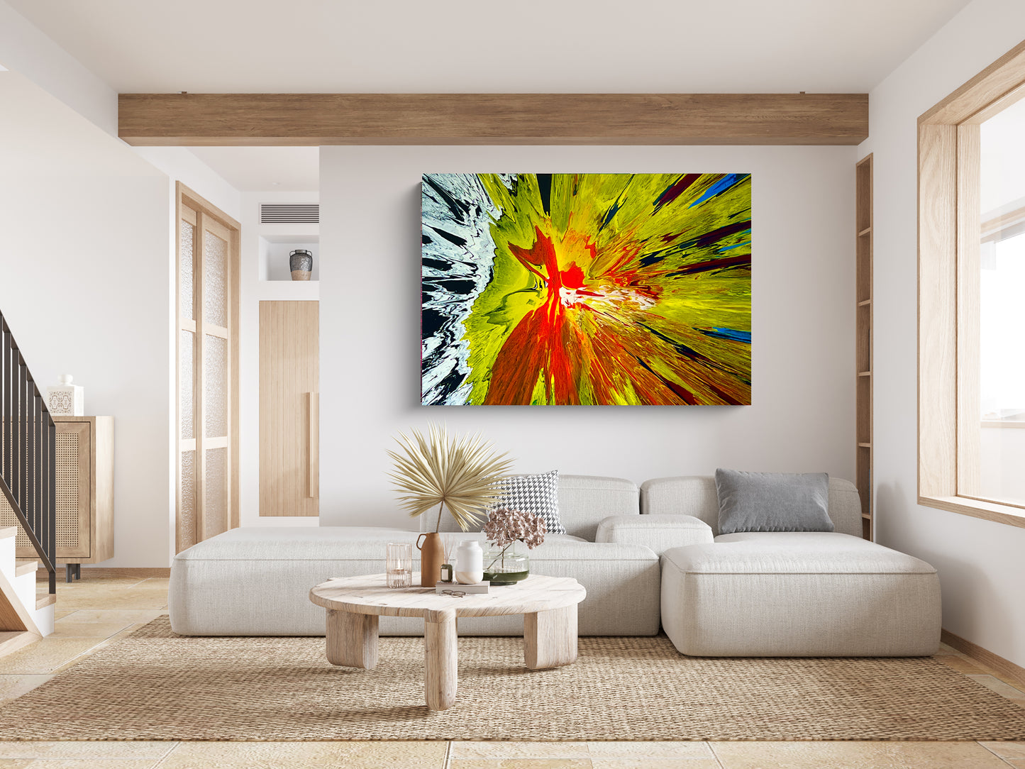 3D  Spin Wall Art ,  Spin Art Canvas Painting, 3D Colour Explosion, Original Spin Art, 3D Home Decor Spin Art